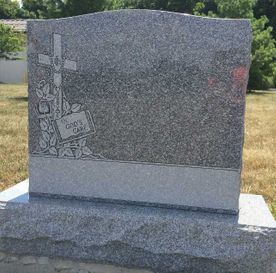 Grey Granite headstone at brookside cemetery in Engelwood Nj