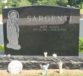 Black granite headstone at union cemetery in Wyckoff NJ
