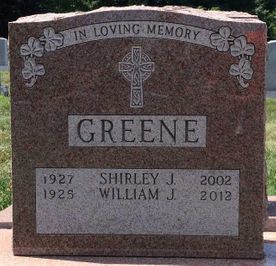 Red granite Gravestone at George Washington Memorial Park in Paramus NJ